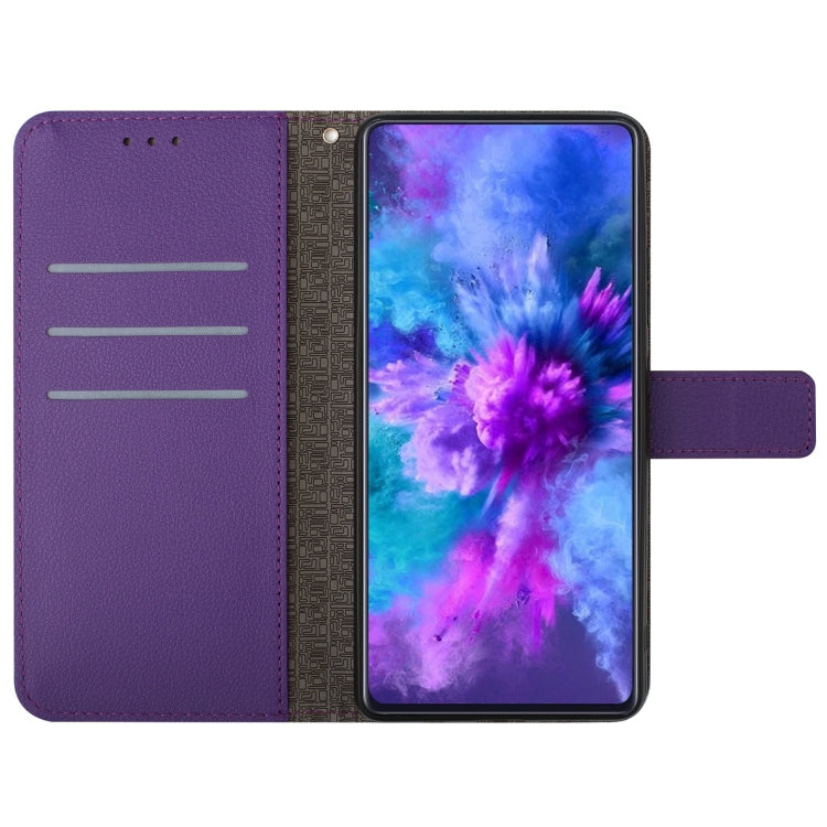 For Motorola Moto G Play 4G 2024 Rhombic Grid Texture Leather Phone Case(Purple) - Motorola Cases by buy2fix | Online Shopping UK | buy2fix