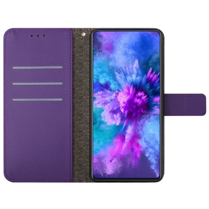 For Motorola Moto G Play 5G 2024 Rhombic Grid Texture Leather Phone Case(Purple) - Motorola Cases by buy2fix | Online Shopping UK | buy2fix