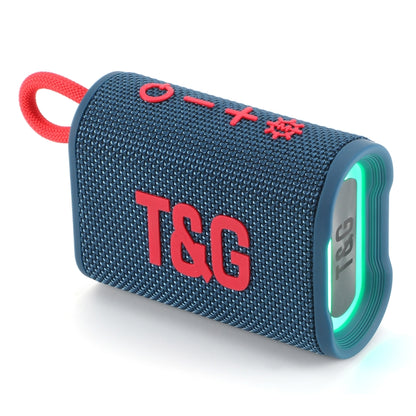 T&G TG396 Outdoor Portable Ambient RGB Light IPX7 Waterproof Bluetooth Speaker(Blue) - Waterproof Speaker by T&G | Online Shopping UK | buy2fix