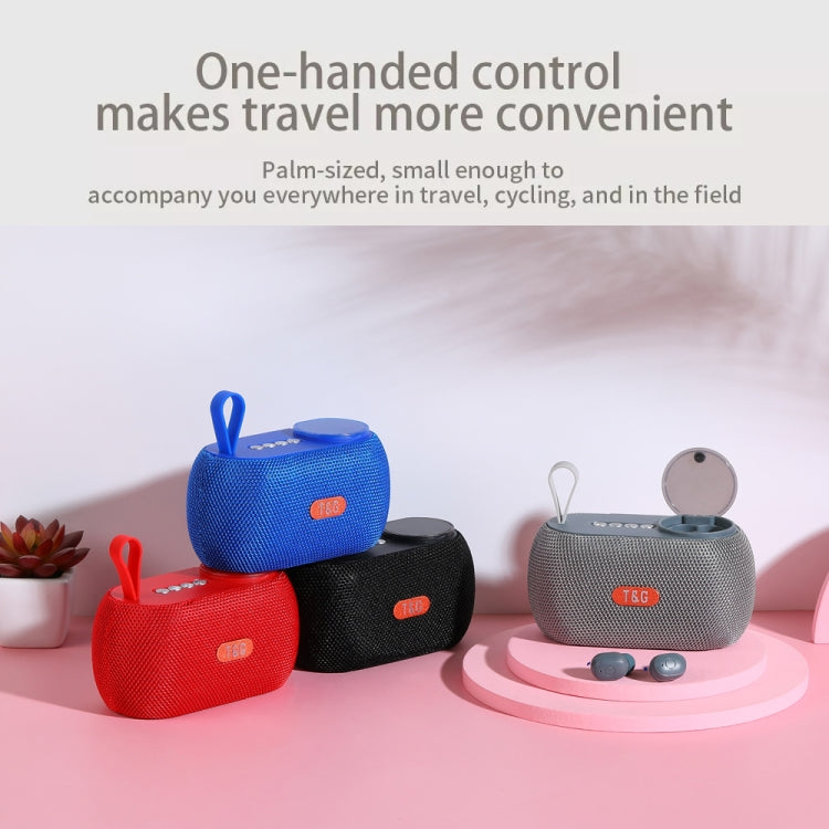 T&G TG810 2 in 1 Portable Outdoor Speaker + Mini Wireless Bluetooth Earphone(Red) - Mini Speaker by T&G | Online Shopping UK | buy2fix