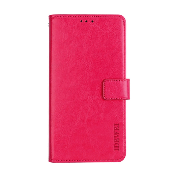 For DOOGEE X95 idewei Crazy Horse Texture Horizontal Flip Leather Case with Holder & Card Slots & Wallet(Rose Red) - More Brand by idewei | Online Shopping UK | buy2fix