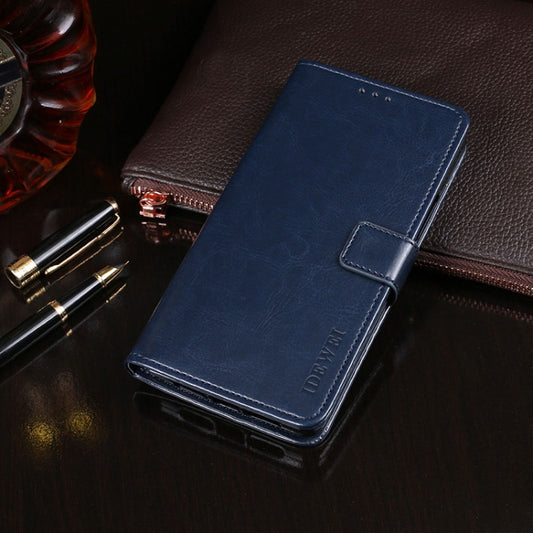 For Ulefone Note 8P idewei Crazy Horse Texture Horizontal Flip Leather Case with Holder & Card Slots & Wallet(Dark Blue) - Ulefone Cases by idewei | Online Shopping UK | buy2fix