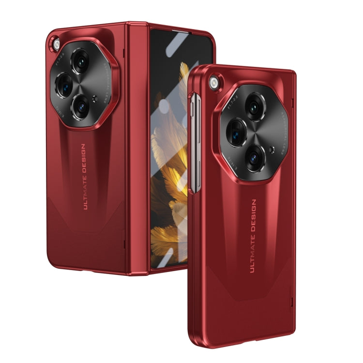 For OPPO Find N3 / OnePlus Open Integrated Frosted Electroplating Full Coverage Phone Case(Red) - OnePlus Cases by buy2fix | Online Shopping UK | buy2fix