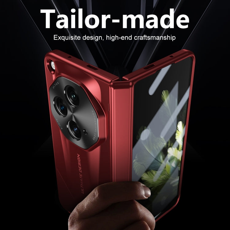 For OPPO Find N3 / OnePlus Open Integrated Frosted Electroplating Full Coverage Phone Case(Red) - OnePlus Cases by buy2fix | Online Shopping UK | buy2fix