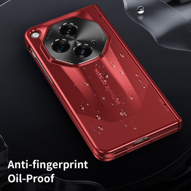 For OPPO Find N3 / OnePlus Open Integrated Frosted Electroplating Full Coverage Phone Case(Red) - OnePlus Cases by buy2fix | Online Shopping UK | buy2fix