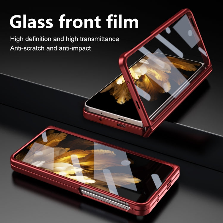 For OPPO Find N3 / OnePlus Open Integrated Frosted Electroplating Full Coverage Phone Case(Red) - OnePlus Cases by buy2fix | Online Shopping UK | buy2fix