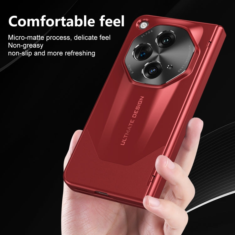 For OPPO Find N3 / OnePlus Open Integrated Frosted Electroplating Full Coverage Phone Case(Red) - OnePlus Cases by buy2fix | Online Shopping UK | buy2fix