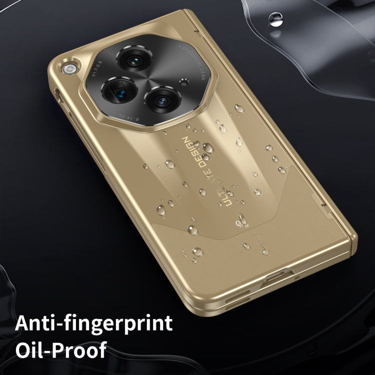 For OPPO Find N3 / OnePlus Open Integrated Frosted Electroplating Full Coverage Phone Case(Gold) - OnePlus Cases by buy2fix | Online Shopping UK | buy2fix