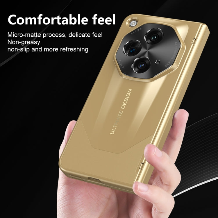 For OPPO Find N3 / OnePlus Open Integrated Frosted Electroplating Full Coverage Phone Case(Gold) - OnePlus Cases by buy2fix | Online Shopping UK | buy2fix