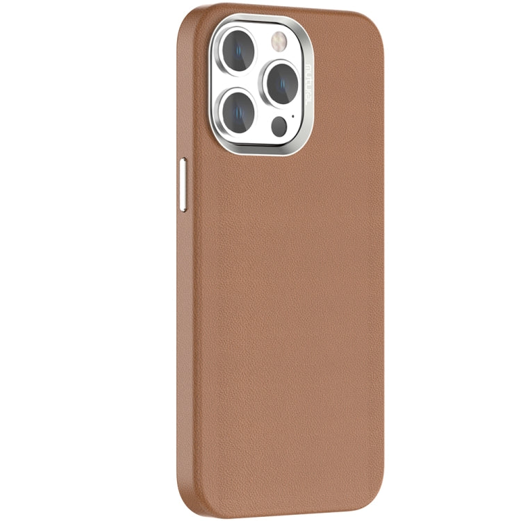 For iPhone 15 Pro Max Mutural Mingdian Series MagSafe Magnetic Phone Case(Brown) by Mutural