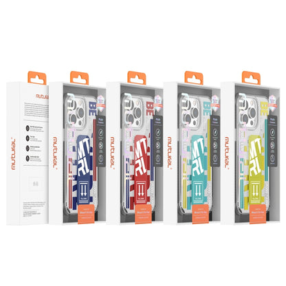 For iPhone 15 Pro Mutural Cyber Series TPU Phone Case with IML Stand(Blue) - iPhone 15 Pro Cases by Mutural | Online Shopping UK | buy2fix