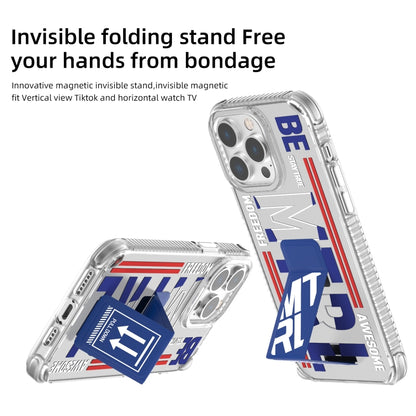 For iPhone 15 Pro Mutural Cyber Series TPU Phone Case with IML Stand(Green) - iPhone 15 Pro Cases by Mutural | Online Shopping UK | buy2fix