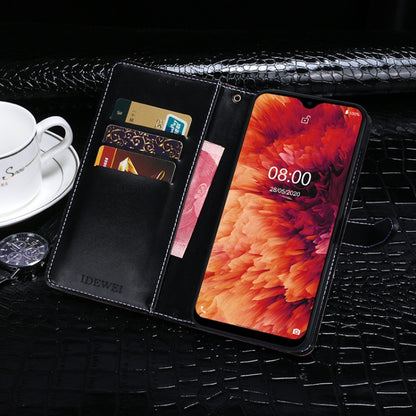 For Ulefone Note 8P idewei Crocodile Texture Horizontal Flip Leather Case with Holder & Card Slots & Wallet(Black) by buy2fix