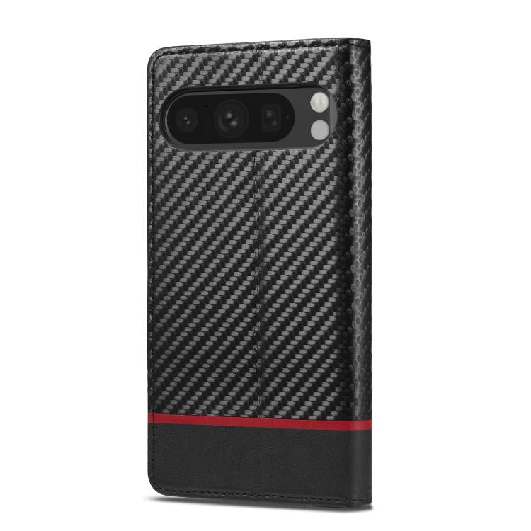 For Google Pixel 10 / 10 Pro LC.IMEEKE Carbon Fiber Leather Phone Case(Horizontal Black) - Google Cases by LC.IMEEKE | Online Shopping UK | buy2fix