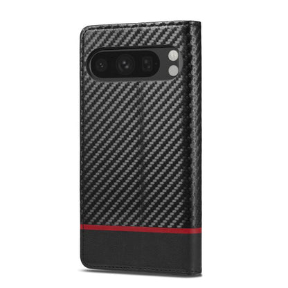 For Google Pixel 10 / 10 Pro LC.IMEEKE Carbon Fiber Leather Phone Case(Horizontal Black) - Google Cases by LC.IMEEKE | Online Shopping UK | buy2fix
