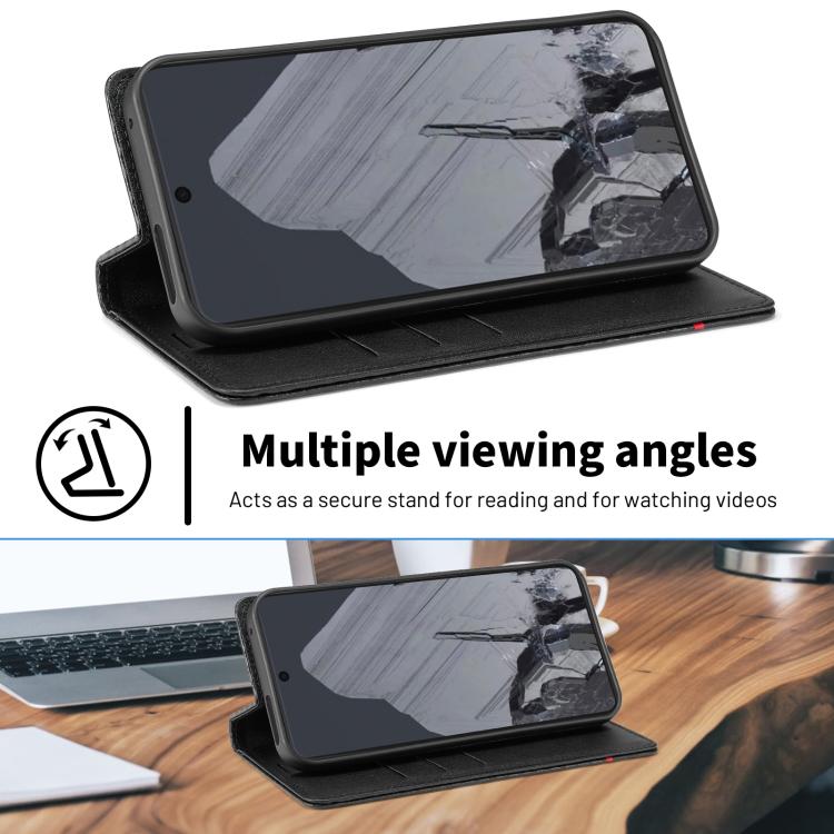 For Google Pixel 10 Pro XL LC.IMEEKE Carbon Fiber Leather Phone Case(Vertical Black) - Google Cases by LC.IMEEKE | Online Shopping UK | buy2fix