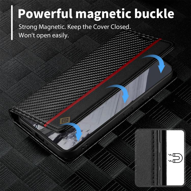 For Google Pixel 10 Pro XL LC.IMEEKE Carbon Fiber Leather Phone Case(Vertical Black) - Google Cases by LC.IMEEKE | Online Shopping UK | buy2fix