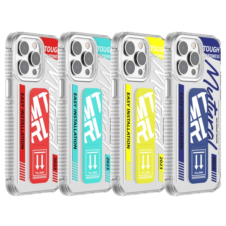 For iPhone 15 Pro Mutural Wing Flash Series TPU Phone Case with IML Stand(Blue) - iPhone 15 Pro Cases by Mutural | Online Shopping UK | buy2fix