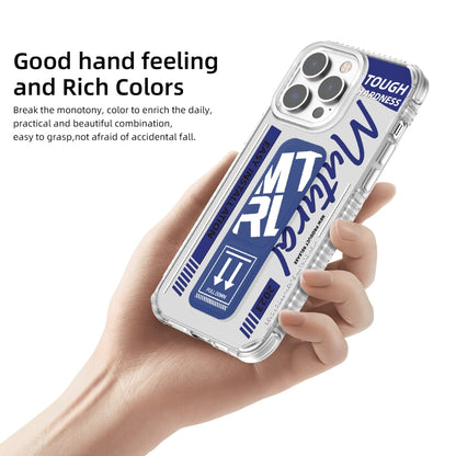 For iPhone 15 Pro Mutural Wing Flash Series TPU Phone Case with IML Stand(Blue) - iPhone 15 Pro Cases by Mutural | Online Shopping UK | buy2fix