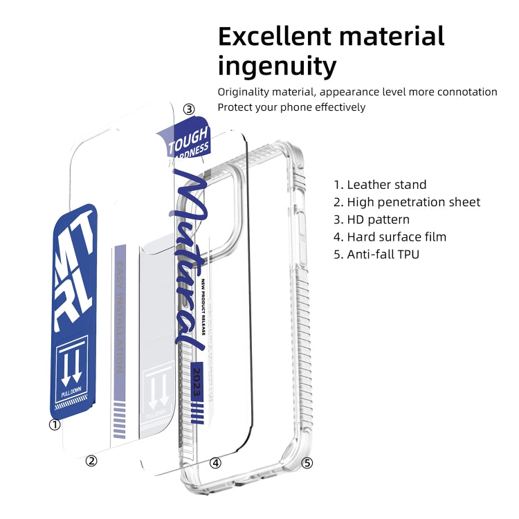 For iPhone 15 Pro Mutural Wing Flash Series TPU Phone Case with IML Stand(Green) - iPhone 15 Pro Cases by Mutural | Online Shopping UK | buy2fix