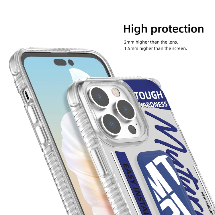 For iPhone 15 Pro Mutural Wing Flash Series TPU Phone Case with IML Stand(Blue) - iPhone 15 Pro Cases by Mutural | Online Shopping UK | buy2fix