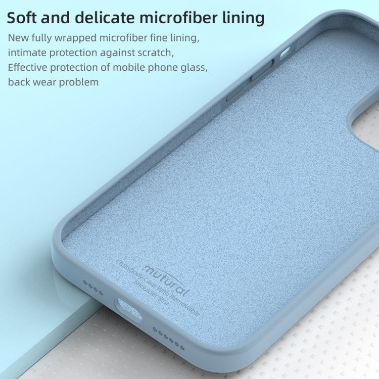 For iPhone 15 Pro Mutural Yuemu Series Liquid Silicone Phone Case(Light Blue) - iPhone 15 Pro Cases by Mutural | Online Shopping UK | buy2fix