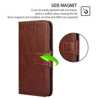 For Motorola Moto G Play 4G 2024 Crystal Texture Leather Phone Case(Brown) - Motorola Cases by buy2fix | Online Shopping UK | buy2fix