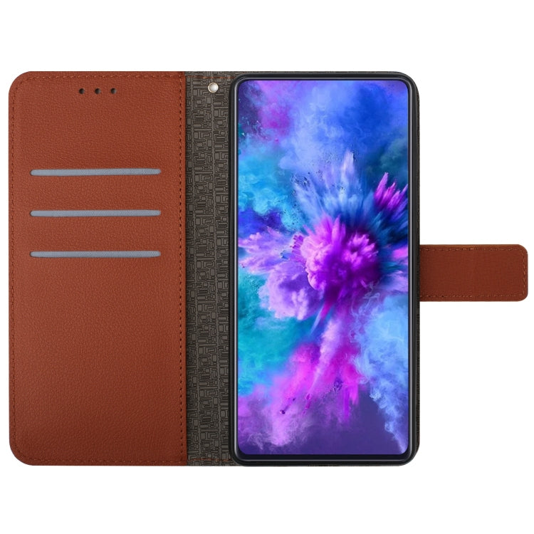 For Xiaomi 14 Pro Rhombic Grid Texture Leather Phone Case(Brown) - 14 Pro Cases by buy2fix | Online Shopping UK | buy2fix