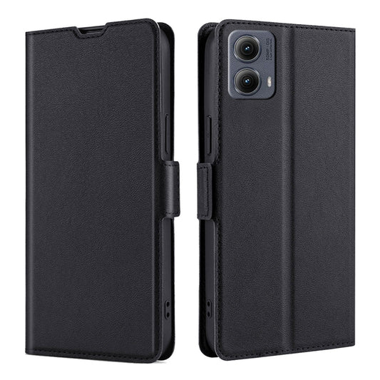 For Motorola Edge 5G 2024 Ultra-thin Voltage Side Buckle Horizontal Flip Leather Phone Case(Black) by buy2fix
