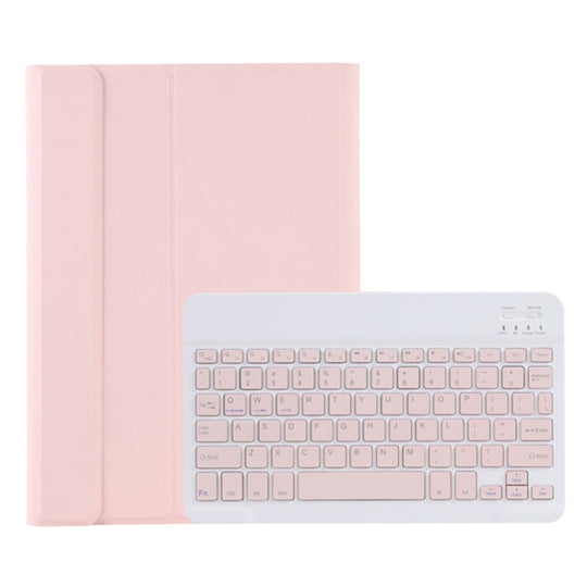 For Samsung Galaxy Tab A9+ X210/X215/X215 A09B Candy Color TPU Bluetooth Keyboard Leather Tablet Case with Pen Holder(Pink)