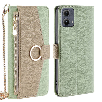 For Motorola Edge 5G 2024 Crossbody Litchi Texture Leather Phone Case(Green) - Motorola Cases by buy2fix | Online Shopping UK | buy2fix