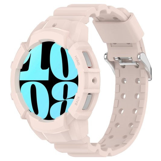 For Samsung Galaxy Watch 6 40mm Armor Silicone Watch Band + Watch Case Set(Pink) by buy2fix