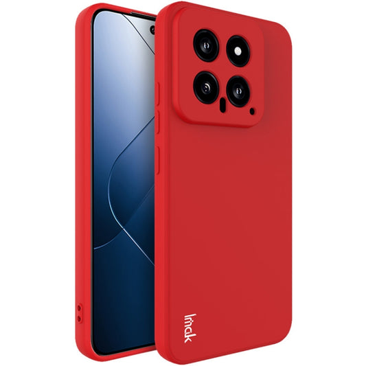 For Xiaomi 14 5G imak UC-4 Series Straight Edge TPU Phone Case(Red) - 14 Cases by imak | Online Shopping UK | buy2fix