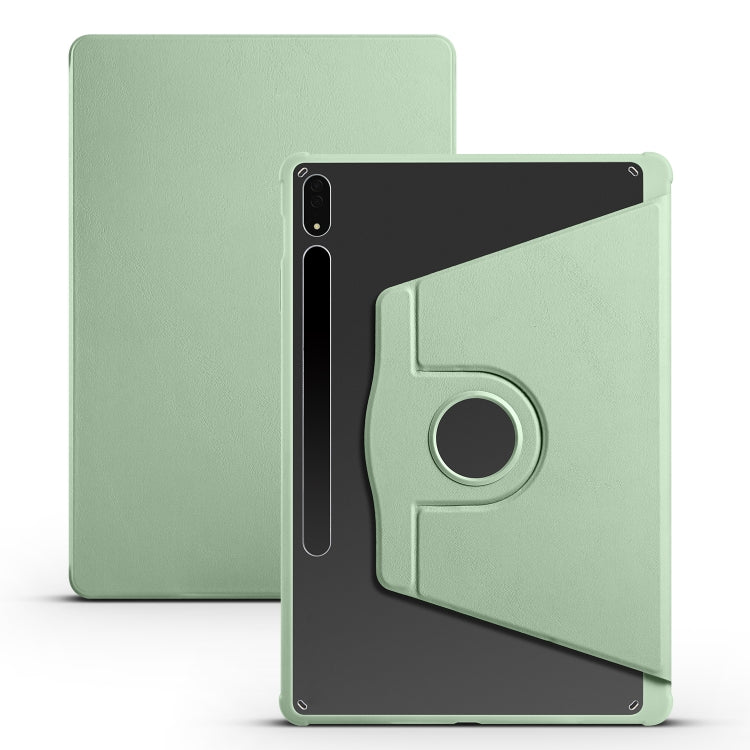 For Samsung Galaxy Tab S8+ X800 Acrylic 360 Degree Rotation Holder Tablet Leather Case(Matcha Green) by buy2fix