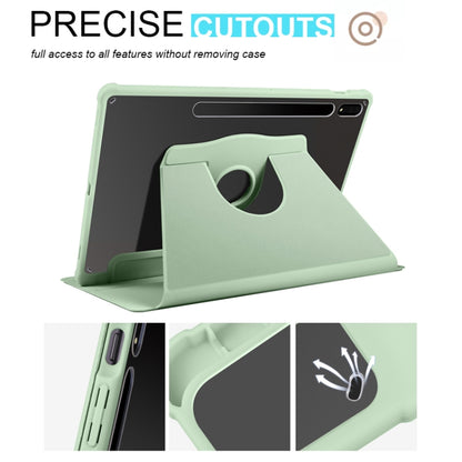 For Samsung Galaxy Tab S8+ X800 Acrylic 360 Degree Rotation Holder Tablet Leather Case(Matcha Green) by buy2fix