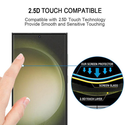 For Samsung Galaxy S23 Ultra 5G Full Glue Screen Tempered Glass Film, Support Fingerprint Unlocking by buy2fix