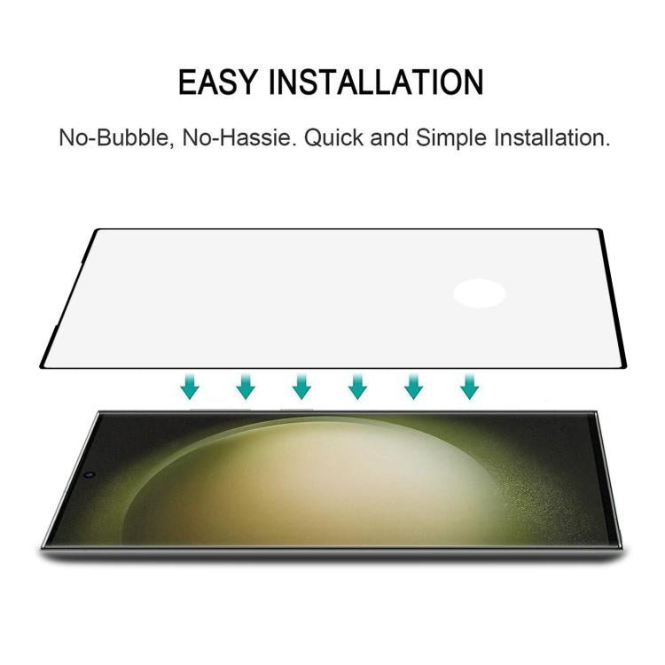 For Samsung Galaxy S23 Ultra 5G Full Glue Screen Tempered Glass Film, Support Fingerprint Unlocking by buy2fix