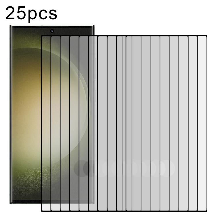 For Samsung Galaxy S23 Ultra 5G 25pcs Full Glue Screen Tempered Glass Film, Support Fingerprint Unlocking by buy2fix