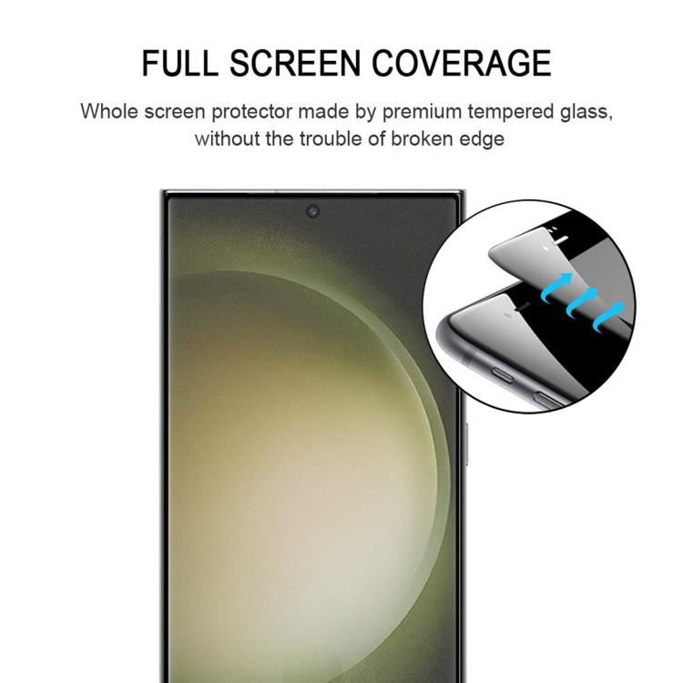 For Samsung Galaxy S23 Ultra 5G 25pcs Full Glue Screen Tempered Glass Film, Support Fingerprint Unlocking by buy2fix