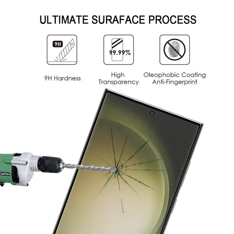 For Samsung Galaxy S23 Ultra 5G 25pcs Full Glue Screen Tempered Glass Film, Support Fingerprint Unlocking by buy2fix