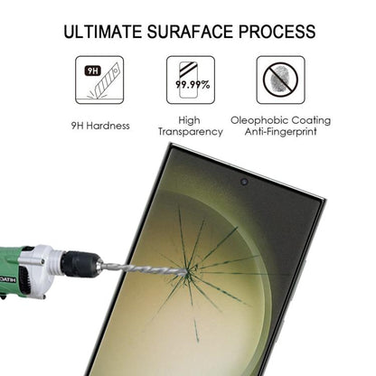 For Samsung Galaxy S23 Ultra 5G 25pcs Full Glue Screen Tempered Glass Film, Support Fingerprint Unlocking by buy2fix