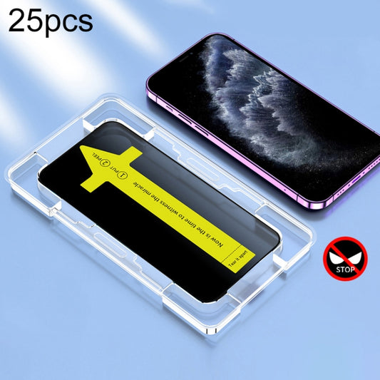For iPhone 11 Pro Max / XS Max 25pcs Anti-peeping Fast Attach Dust-proof Anti-static Tempered Glass Film - iPhone 11 Pro Max Tempered Glass by buy2fix | Online Shopping UK | buy2fix