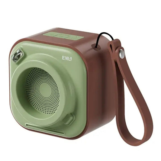EWA A132 Portable Mini Stereo Wireless Bluetooth Speaker(Brown Green) - Mini Speaker by EWA | Online Shopping UK | buy2fix