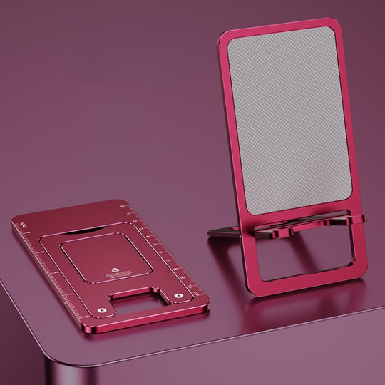 029 Desktop Portable Folding Aluminum Alloy Phone Holder(Red)
