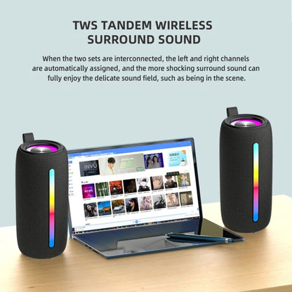 L12 Colorful LED Wireless Bluetooth-compatible Portable Speaker(Red) by buy2fix