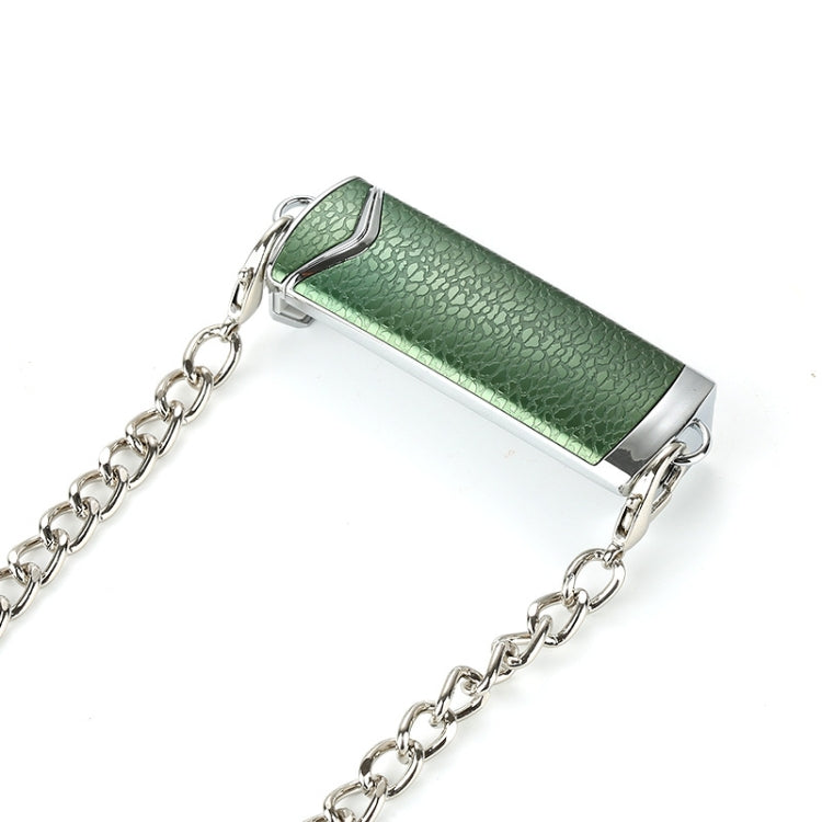 Adjustable Crossbody Chain Metal Phone Holder Lanyard Clip(Silver Green) - Lazy Bracket by buy2fix | Online Shopping UK | buy2fix