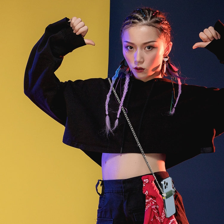 Adjustable Crossbody Chain Metal Phone Holder Lanyard Clip(Gold Pink) - Lanyards & Wrist Straps by buy2fix | Online Shopping UK | buy2fix