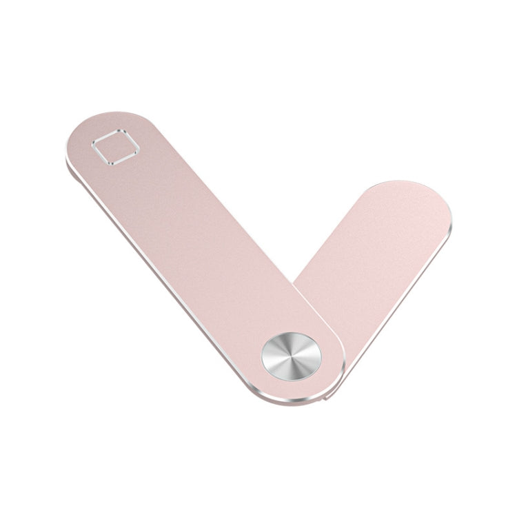Multifunctional Portable Folding Magnetic Aluminum Alloy Phone Holder(Pink) - Lazy Bracket by buy2fix | Online Shopping UK | buy2fix