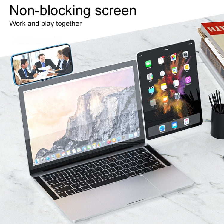 Multifunctional Portable Folding Magnetic Aluminum Alloy Phone Holder(Black) - Lazy Bracket by buy2fix | Online Shopping UK | buy2fix