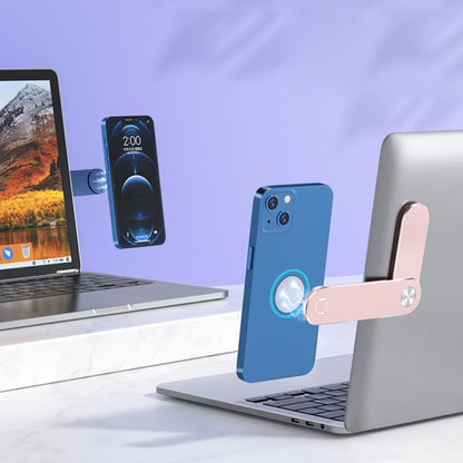 Multifunctional Portable Folding Magnetic Aluminum Alloy Phone Holder(Black) - Lazy Bracket by buy2fix | Online Shopping UK | buy2fix